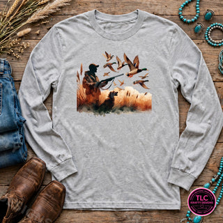 HUNT4 Gildan Long Sleeve Ash mockup