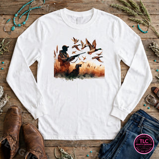 HUNT4 Gildan Long Sleeve White mockup