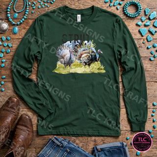 HUNT7 Gildan Long Sleeve Forest Green mockup