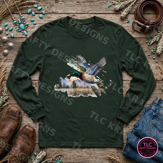 HUNT8 Comfort Colors Long Sleeve Forest mockup
