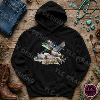 HUNT8 Gildan Hoodie Black mockup