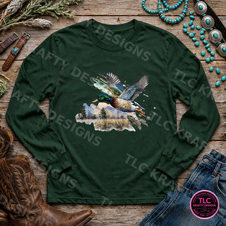 HUNT8 Gildan Long Sleeve Forest Green mockup