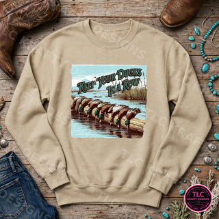 HUNT9 Gildan Crewneck Sand mockup