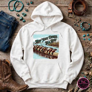 HUNT9 Gildan Hoodie White mockup