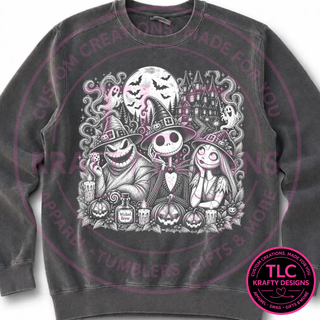 Nightmare Friends Trio Design – Spooky Season Graphic Apparel