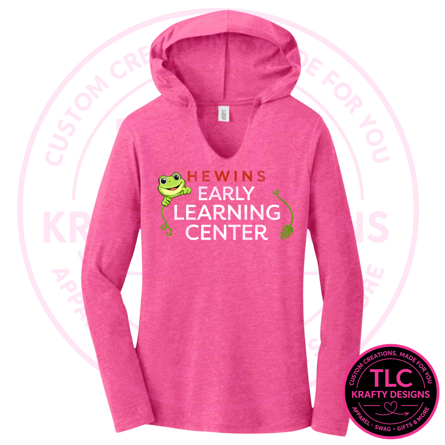 Hewins Early Learning Center Apparel - Hooded V-Neck Shirts
