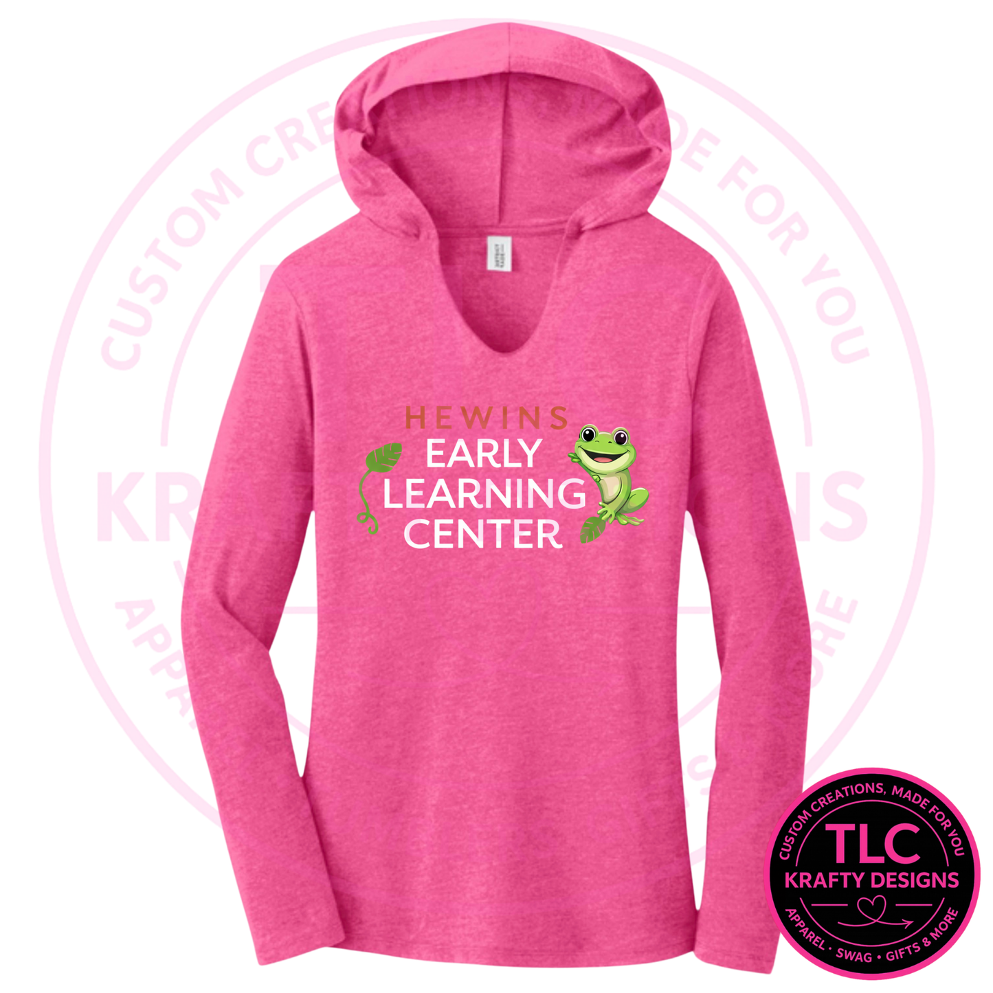 Hewins Early Learning Center Apparel - Hooded V-Neck Shirts