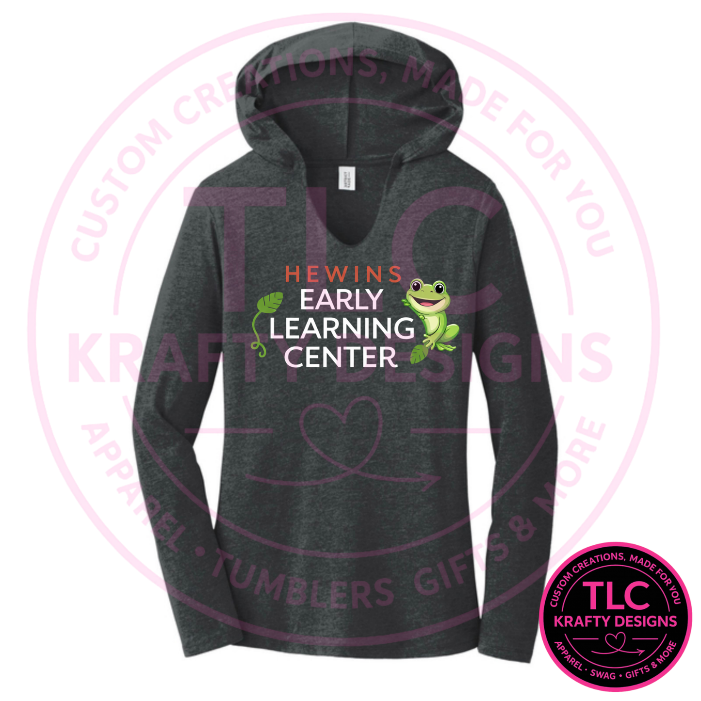 Hewins Early Learning Center Apparel - Hooded V-Neck Shirts