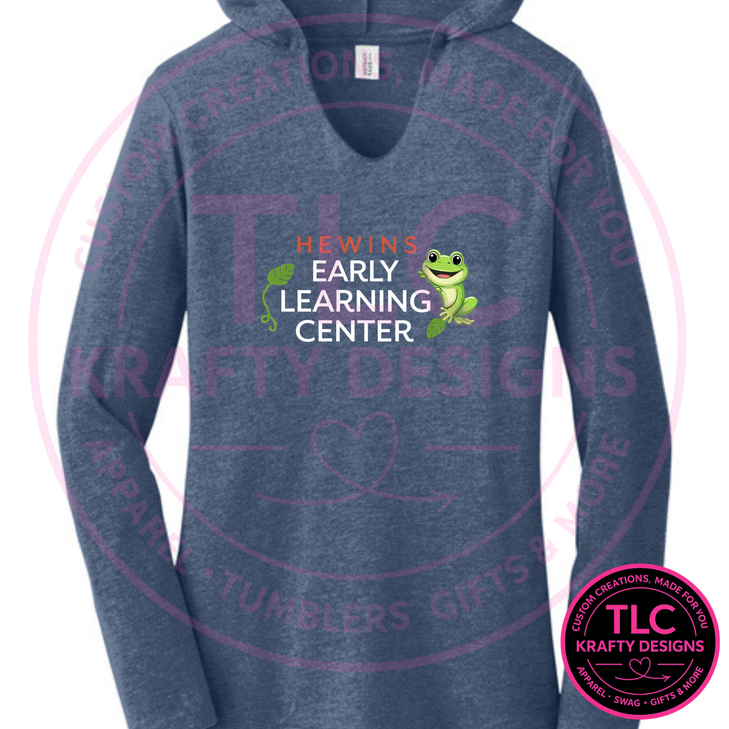 Hewins Early Learning Center Apparel - Hooded V-Neck Shirts