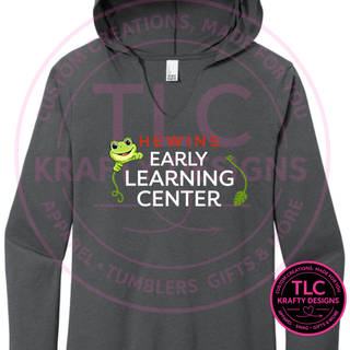 Hewins Early Learning Center Apparel - Hooded V-Neck Shirts