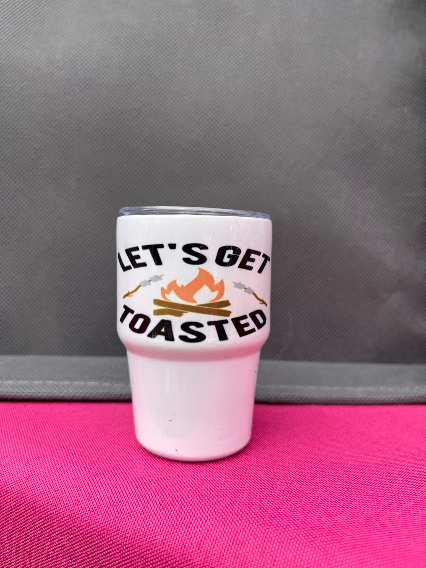 Let’s get toasted Campfire 3oz. Customized Tumbler shot glass