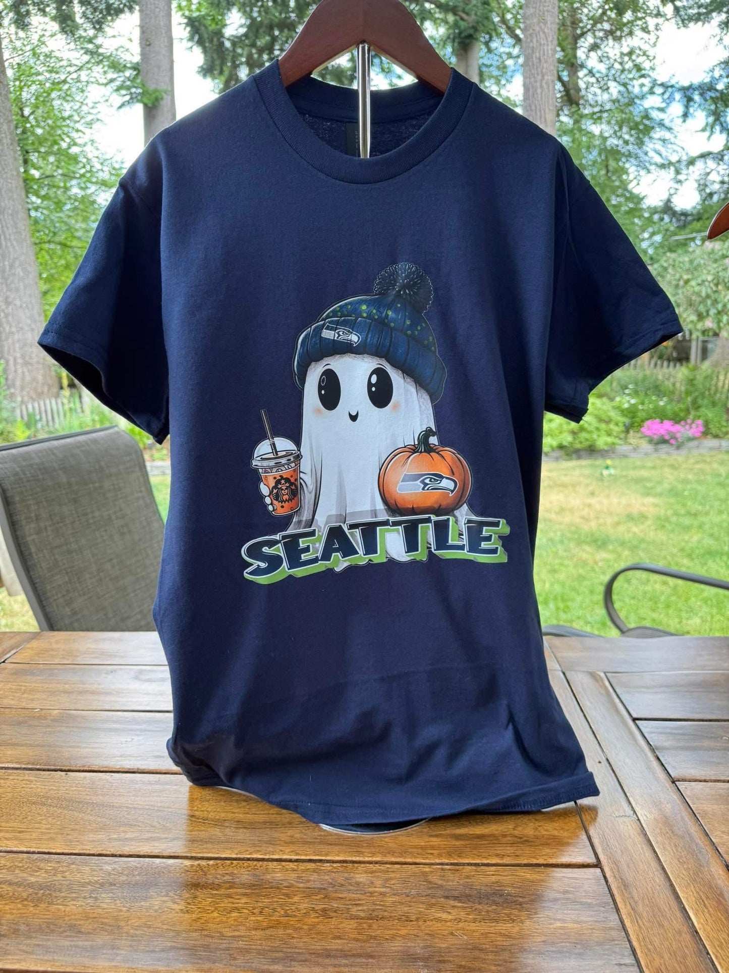👻 Seattle Football Ghost Tee - LAST CHANCE CK