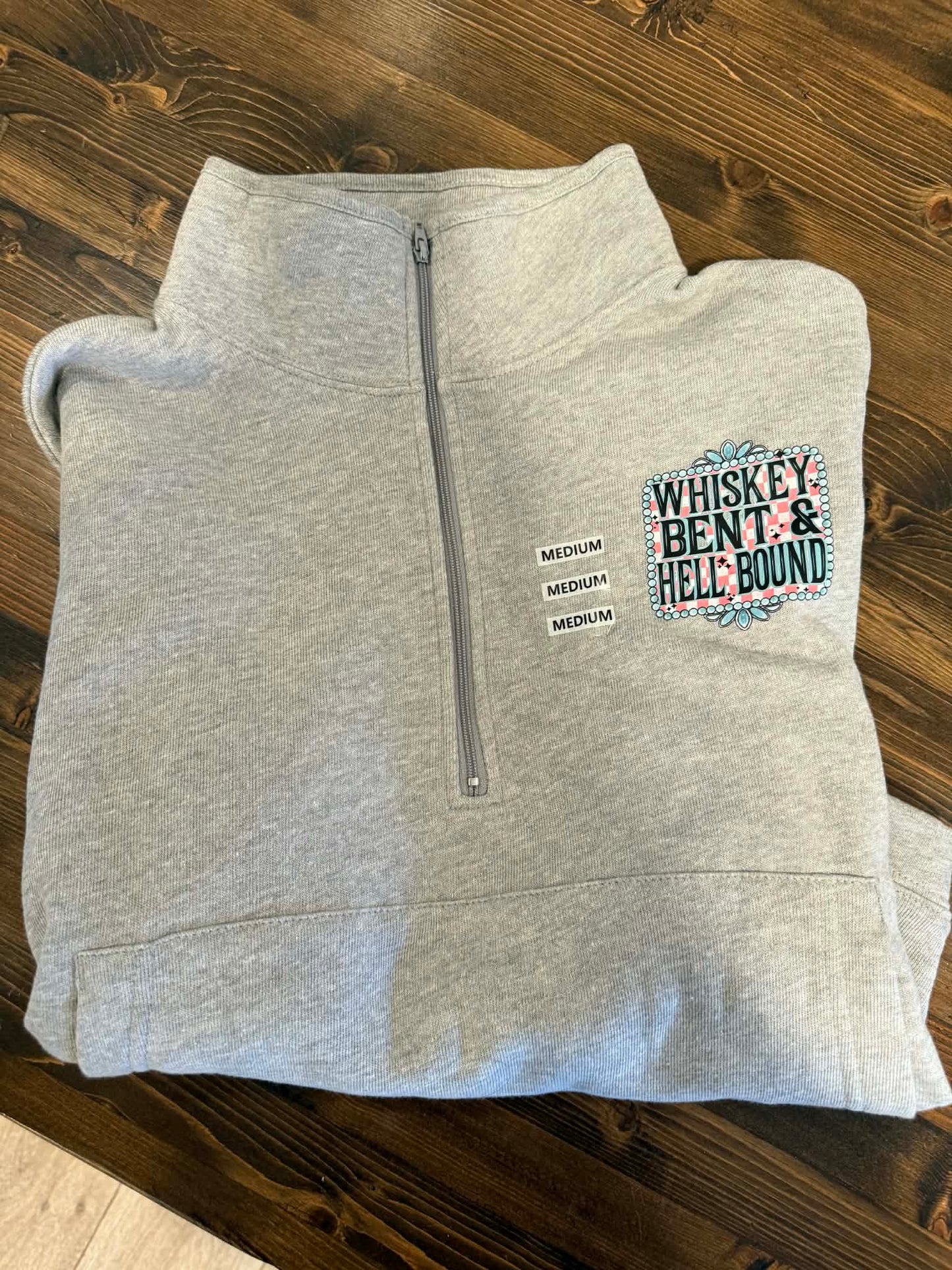 Whiskey Bent Hell Bound Women's Quarter Zip – Last Chance
