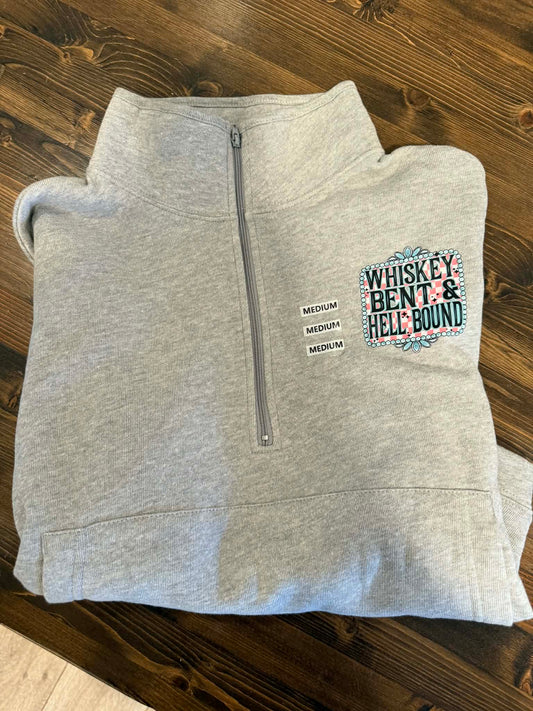 Whiskey Bent Hell Bound Women's Quarter Zip – Last Chance
