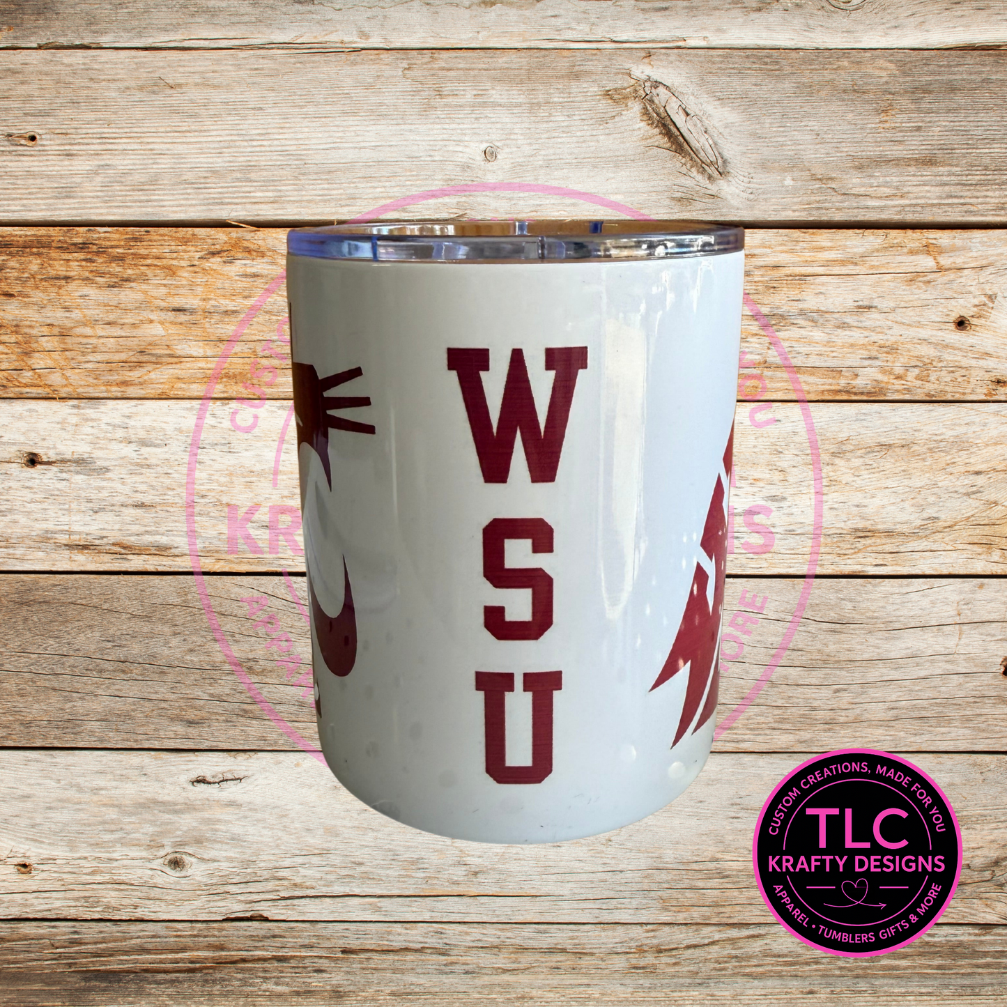 WSU Cougs 12oz Travel Mug with Handle – Insulated Coffee Tumbler with Lid