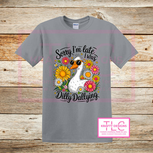 Sorry I'm Late – Funny Goose Tank LAST CHANCE