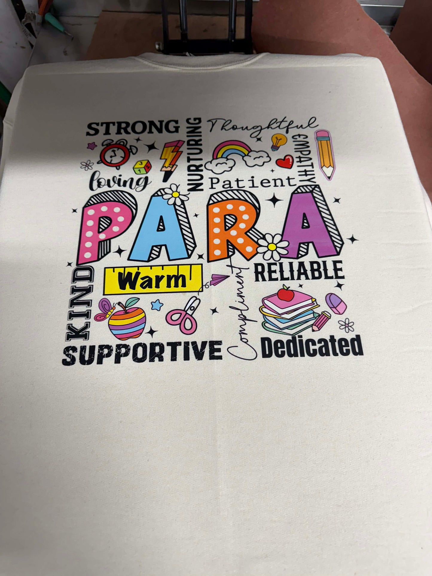 Colorful PARA Educator Sweatshirt – Support Staff Appreciation Crew Neck or Hoodie