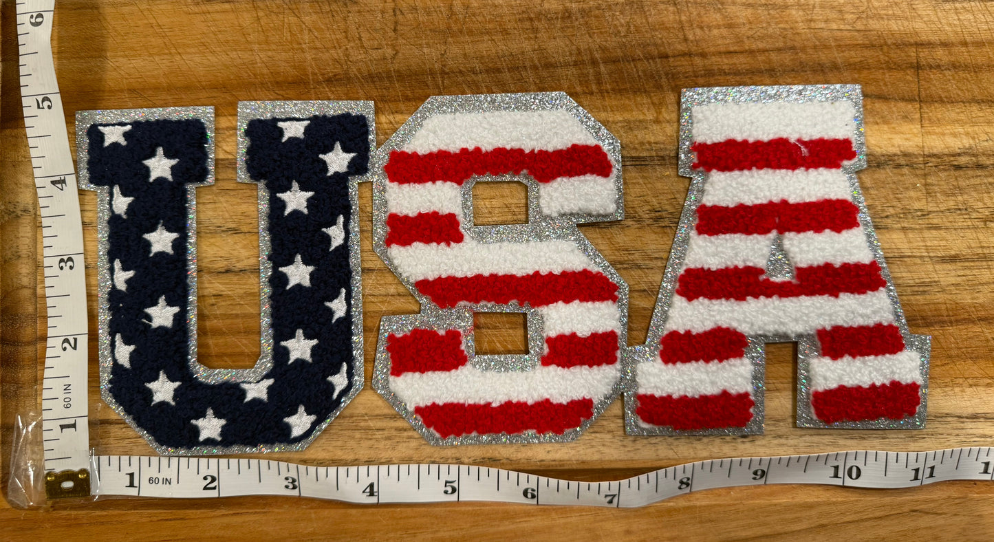 USA Chenille Patch Stars & Stripes Design – Patriotic Patch Apparel