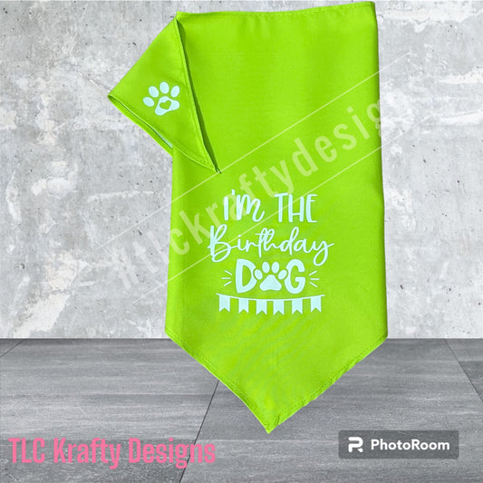 "I'm the Birthday Dog" Discover comfort and style customized Dog bandana