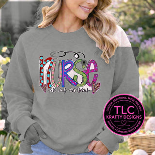 MED1 medical design on gravel gray apparel