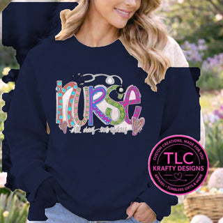 MED1 medical design on navy apparel