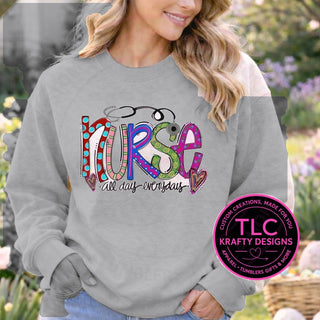 MED1 medical design on sports gray apparel
