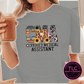 MED2 medical design on gravel gray apparel