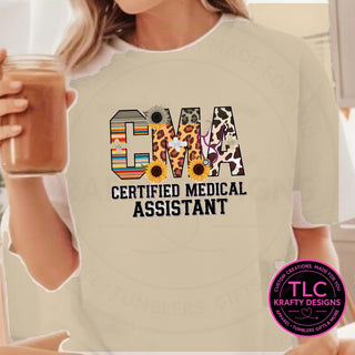 MED2 medical design on heathered oatmeal apparel