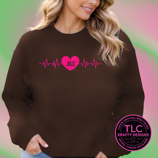 MED3 medical design on dark chocolate brown apparel