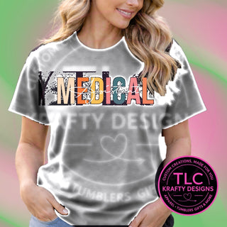 MED4 medical design on sports gray apparel