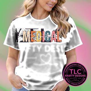 MED4 medical design on white apparel