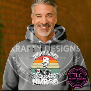 MED5 medical design on gravel gray apparel