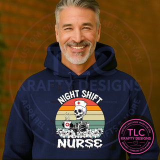 MED5 medical design on navy apparel