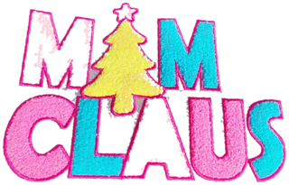 Mama Claus Chenille Patch close-up