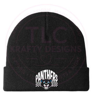 Maplewood Heights Panthers Beanie – Checkered Panthers Logo