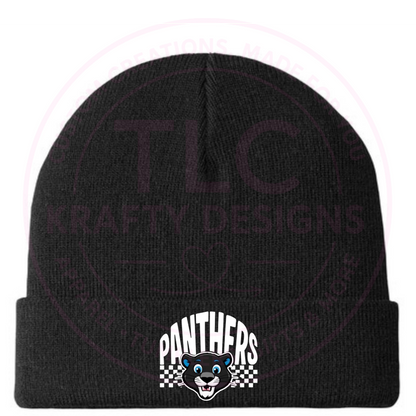 Maplewood Heights Panthers Beanie – Checkered Panthers Logo