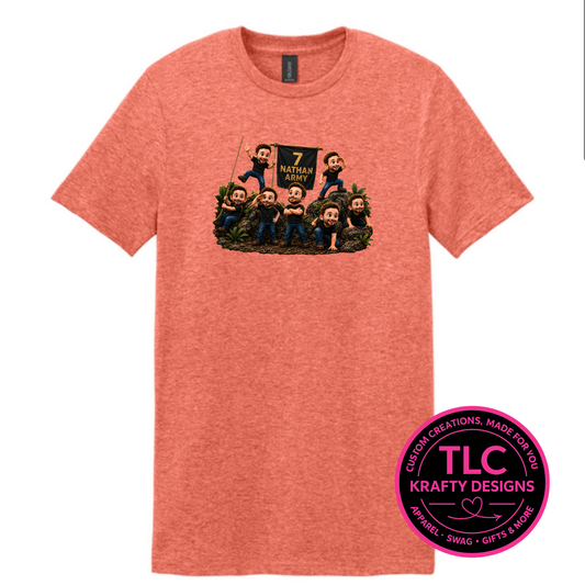 Seven Nathan Army Design – Custom Character Family Apparel