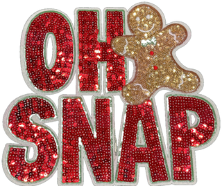 Oh Snap Sequin Patch close-up