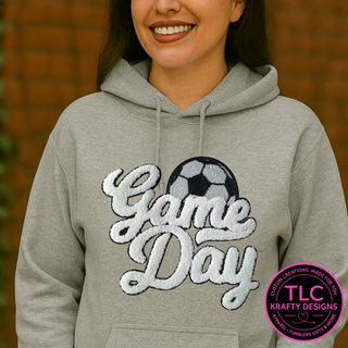 Soccer Game Day Chenille and Sequin Patch – Sporty Iron-On / Sew-On Appliqué CK preorder