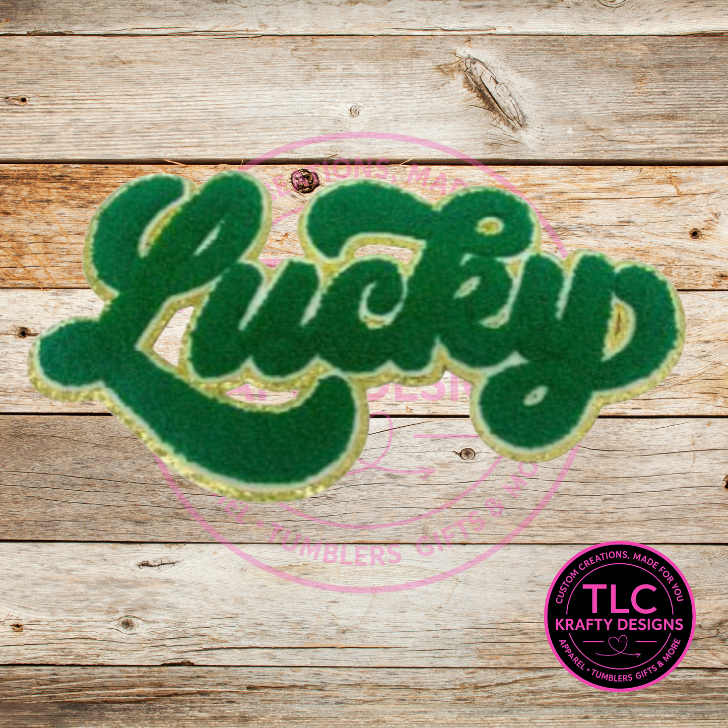 Lucky Chenille Patch | St Patrick’s Day Patch | Green Lucky Iron-On Patch | Jacket Hoodie Tote Patch