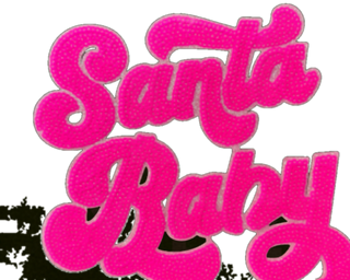 Santa Baby Chenille Patch close-up