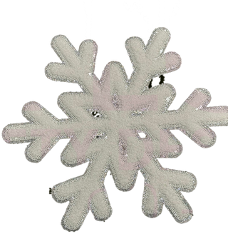 Snowflake Chenille Patch close-up