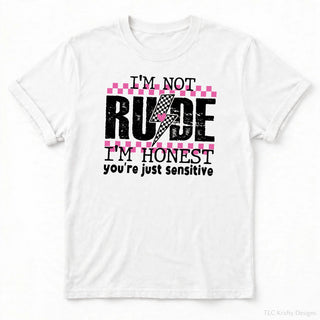 I'm Not Rude I'm Honest Shirt, Lightning Bolt Sassy Tee, Funny Sarcastic Gift