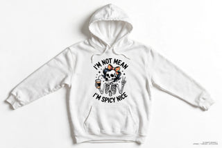 Spicy Nice Skeleton Hoodie, Coffee Skeleton Hoodie, Funny Sassy Gift