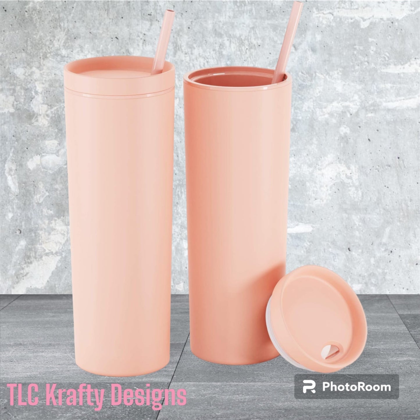 Matte Blush Personalized Versatile acrylic Tumbler designed for customization, making it ideal for weddings, bachelorette parties, or birthdays