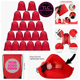 Custom Branded Drawstring Backpack : Lightweight Branded Bags - Personalized Business Swag
