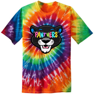 Maplewood Heights Panthers Sunglasses design on Port & Company Tie-Dye tee in Rainbow