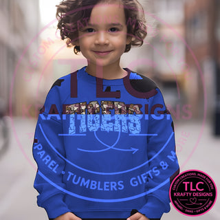 TIG11 camo tigers design on royal sweatshirt
