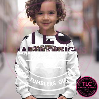 TIG11 camo tigers design on white sweatshirt