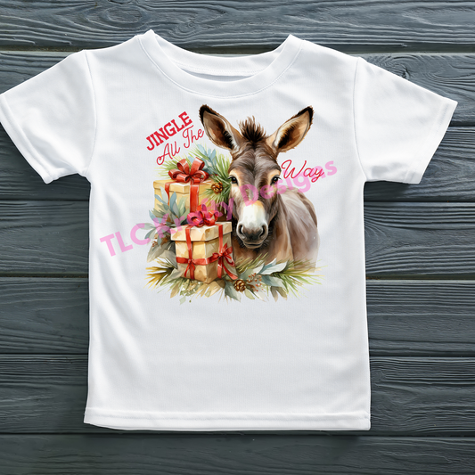 Jingle All The Ways – Holiday Donkey Design Shirt